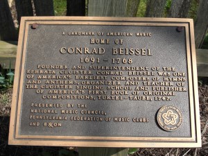 Conrad Beissel-Plakette, Gründer des Ephrata-Klosters