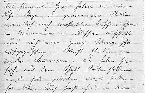 „Hier haben wir nun diese Tage die genommene Stadt gründlich nach versteckten aufständischen Armeniern und Waffen durchsucht …“. . Handschrift aus dem Nachlass Wolffskeel von Reichenbergs im Bundesarchiv-Militärarchiv Freiburg, N 138-6.