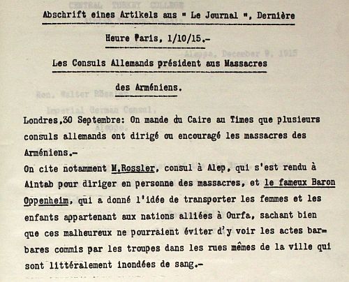 Der deutsche Auswärtige Dienst beobachtete die ausländische Berichterstattung aufmerksam - hier die Abschrift einer Meldung aus einer französischen Zeitung, die inhaltsgleich auch in der Westminster Gazette erschienen war. Politisches Archiv des Auswärtigen Amtes, R 14089, Anlage zu A 469.