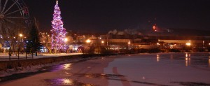 Der "Lac des Nations" mit kleinem Weihnachtsmarkt