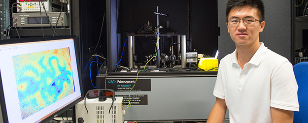 The experiments during the stay of Zhiyuan Wang in Mainz were so successful that he will continue his research for another 10 months in the Budker group beginning in October 2018. (Photo: Peter Pulkowski) The experiments during the stay of Zhiyuan Wang in Mainz were so successful that he will continue his research for another 10 months in the Budker group beginning in October 2018. (Photo: Peter Pulkowski)