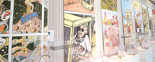 Die Ausstellung "Sichtwechsel – Comic-Helden in und aus Afrika" zeigt Comics aus 16 afrikanischen Ländern, dazu einige Produktionen aus Amerika und Europa, begleitet von insgesamt 65 Erläuterungen. (Foto: Peter Pulkowski) Die Ausstellung "Sichtwechsel – Comic-Helden in und aus Afrika" zeigt Comics aus 16 afrikanischen Ländern, dazu einige Produktionen aus Amerika und Europa, begleitet von insgesamt 65 Erläuterungen. (Foto: Peter Pulkowski)