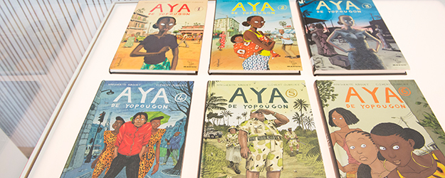 In der Comic-Reihe "Aya" beschreiben Marguerite Abouet und Clément Ouberie das Leben junger Frauen in der westafrikanischen Metropole Abidjan. (Foto: Peter Pulkowski) In der Comic-Reihe "Aya" beschreiben Marguerite Abouet und Clément Ouberie das Leben junger Frauen in der westafrikanischen Metropole Abidjan. (Foto: Peter Pulkowski)