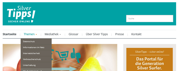 Screenshot der Silver Tipps-Homepage im November 2014 Screenshot der Silver Tipps-Homepage im November 2014