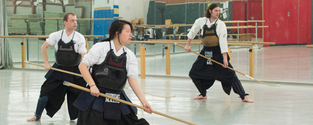 As with so many of the Japanese martial arts, atarashi-naginata involves an entire underlying philosophy - and, as with most Asian forms of the martial arts, strength is not everything. (photo: Peter Pulkowski) As with so many of the Japanese martial arts, atarashi-naginata involves an entire underlying philosophy - and, as with most Asian forms of the martial arts, strength is not everything. (photo: Peter Pulkowski)