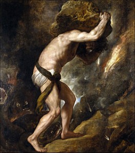 Tizian - Sisyphos 1549, Madrid, öffentliche Sammlung, Museo del Prado