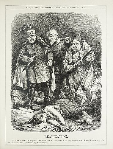 Karikatur aus dem „Punch“, 20.10.1915. Digitalisat aus der HeidICONDatenbank der Universität Heidelberg, Bild-ID 328789, CC-BY-SA.