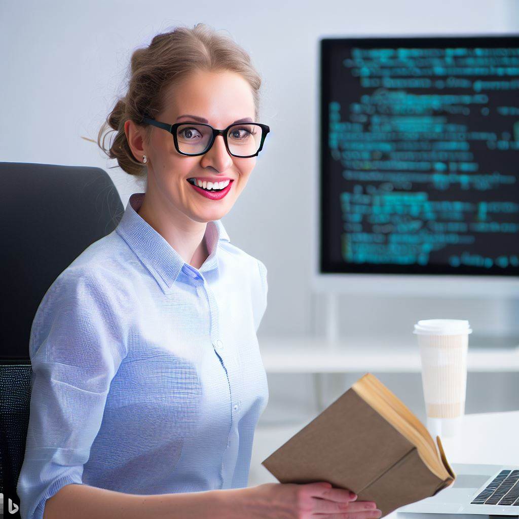 Female Coding Historian, created by BING