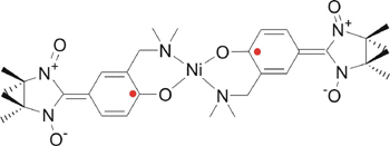 Contributing electronic structure of Bis(2-(dimethylaminomethyl)-4-NIT-phenolato)nickel(II) 