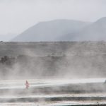 Von Lava erwärmter Fluss Holuhraun