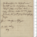 Brief von Dorothea Schlegel © Universitätsbibliothek JGU, Mainz