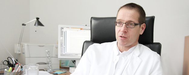 Prof. Dr. Roland Stauber, Professor für Molekulare und Zelluläre Onkologie an der Hals-, Nasen-, Ohrenklinik und Poliklinik der Universitätsmedizin Mainz (Foto: Stefan F. Sämmer)