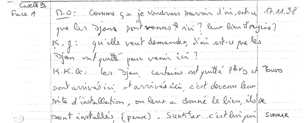 Seite eines Interviews (Foto: Carola Lentz)