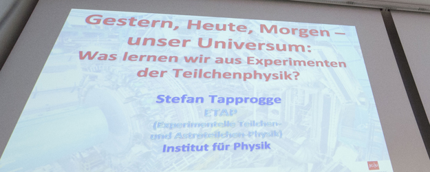 Prof. Dr. Stefan Tapprogge hielt einen Vortrag zum Thema 