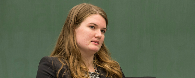 Emily Hruban, Austauschstudentin von der University of Chicago, die früher nur 5 Minuten entfernt von Familie Obama lebte (Foto: Peter Pulkowski)