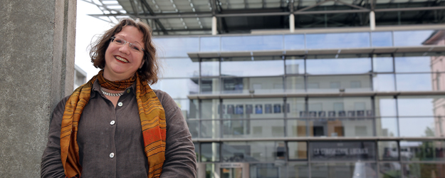 Sandra Leupold, Inhaberin der Klara Maria Faßbinder-Gastprofessur 2013, lehrt für ein Semester an der Johannes Gutenberg-Universität Mainz (JGU). (Foto: Stefan F. Sämmer)