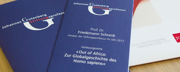 Prof. Dr. Friedemann Schrenk lud Prof. Dr. Andreas Eckert zu seiner Vorlesungsreihe Out of Africa: Zur Globalgeschichte des Homo sapiens