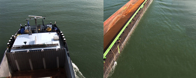 Die Videoinstallation "fliozan" lädt dazu ein, sich im faszinierenden Netz deutscher Flusslandschaften zu verlieren. (Foto: Harald Schleicher)