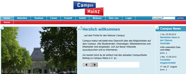 Homepage of Campus Mainz e.V.