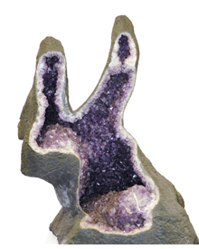 Amethystdruse in Osterhasenform aus Minas Gerais Brasilien (Foto: B. Weber)